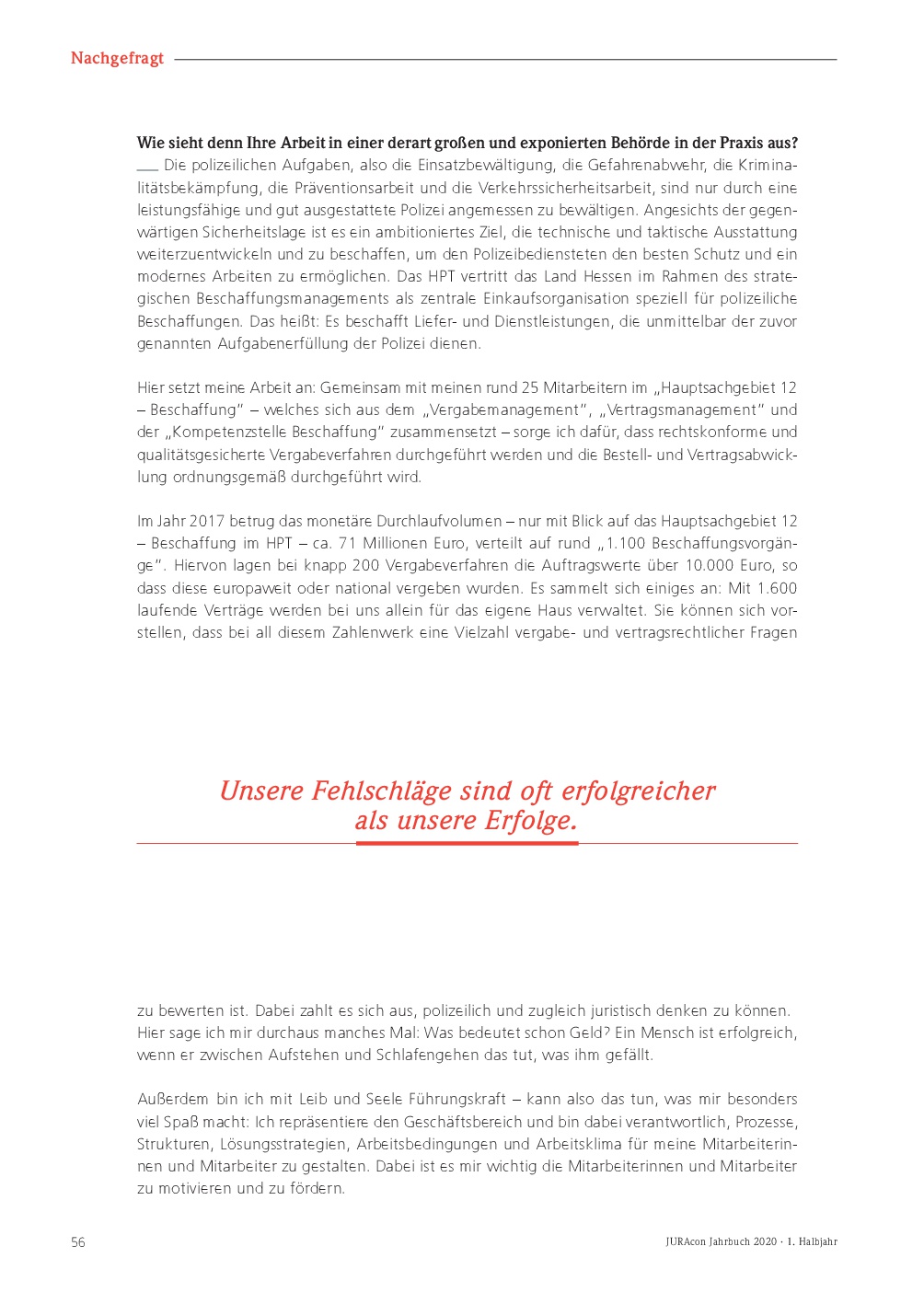 JURAcon Jahrbuch 2020 - Interview Marco Führer - Seite 56