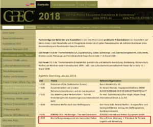 Vortrag zum Beschaffungsmanagement der Hessischen Polizei durch Marco Führer - Beschaffungsseminar GPEC 2018