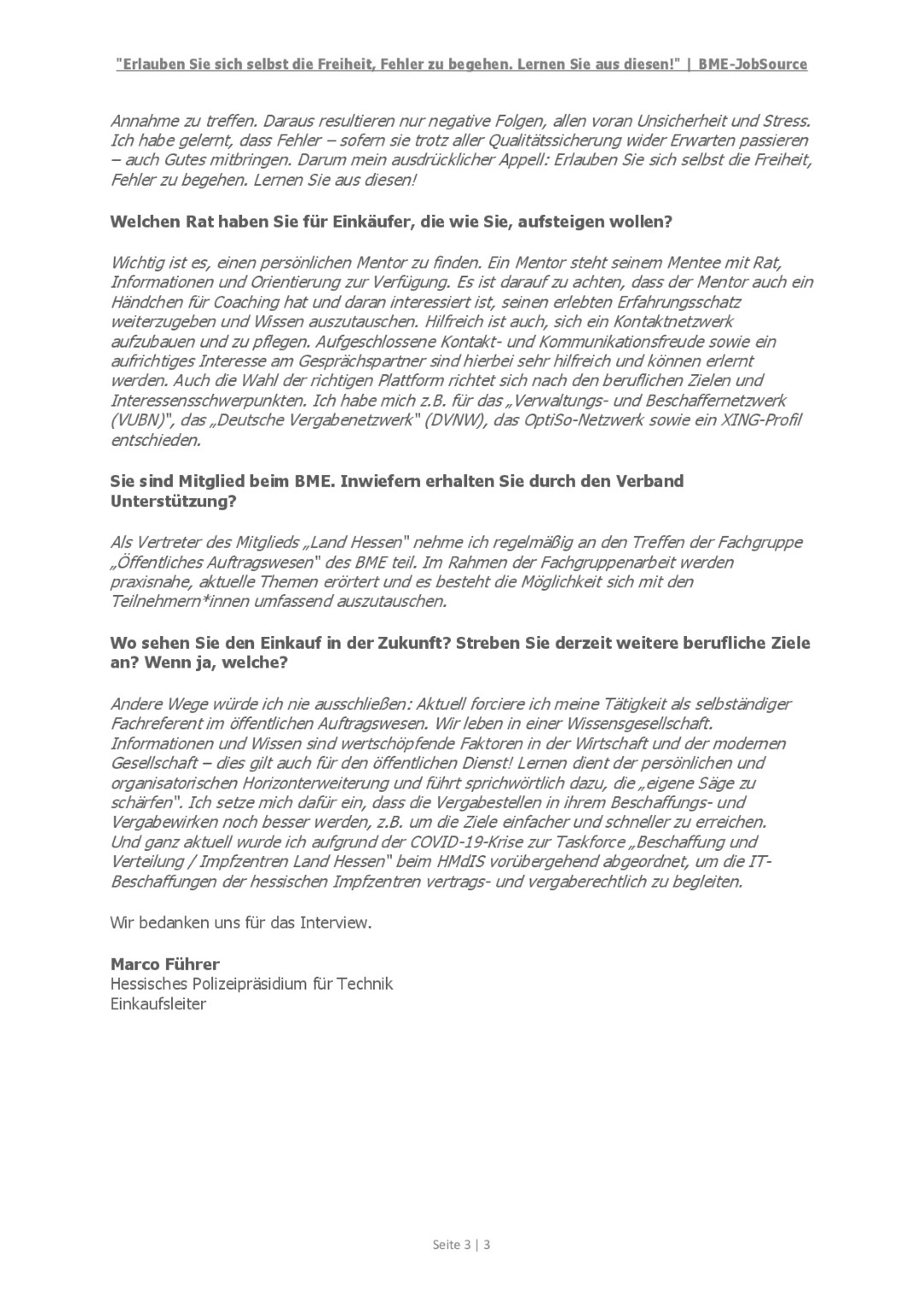 BME-JobSource - Interview Marco Führer, HPT - Seite 3
